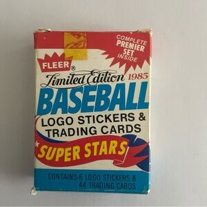 Fleer Limited Edition 1985 Baseball Trading Cards - Red, Blue, White